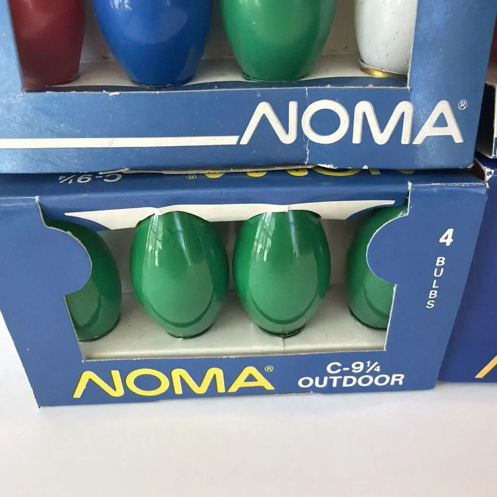 20 Vintage C9 1/4 NOMA Holiday Christmas Light Replacement Bulbs Multicolor NEW